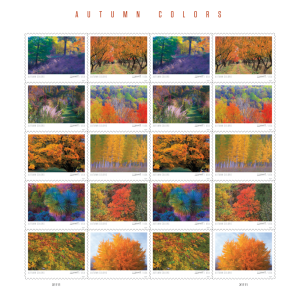 Forever Stamps 2024 Autumn Colors – Seasonal Celebration, First-Class Postage