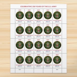 Forever Stamps 2025 Army – 250 Years of Service, Honor & Service, First-Class Postage