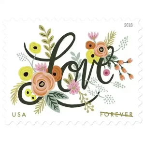 Forever Stamps 2018 Love Flourishes – Wedding Invitation, First-Class Postage