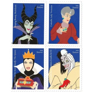 Forever Stamps 2017 Disney Villains – Animated Classics Collection, First-Class Postage